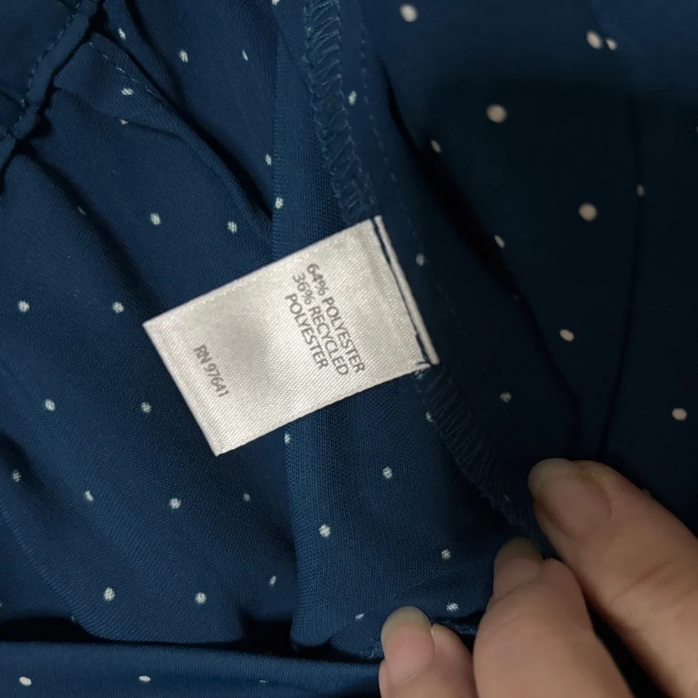 J. Jill New Wearever Collection Easy Care Wide Leg Cropped Pants Blue Large - Picture 11 of 14